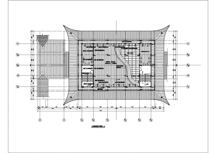 某大观楼楼层平面图CAD详细节点构造图_图1