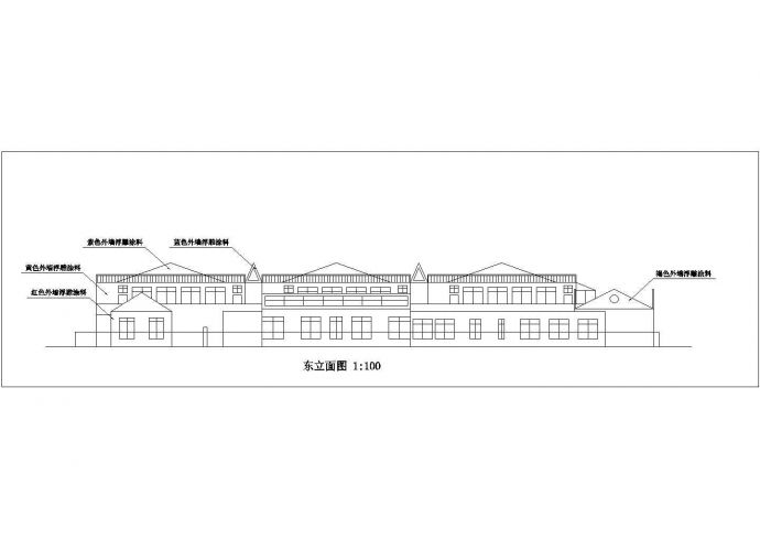 西宁市长南路1630平米2层框混结构私立幼儿园平立剖面设计CAD图纸_图1