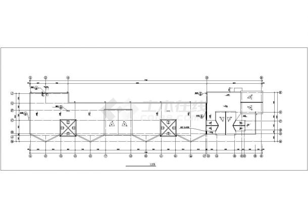 承德市某现代化小区2500平米3层框架幼儿园平立剖面设计CAD图纸-图一