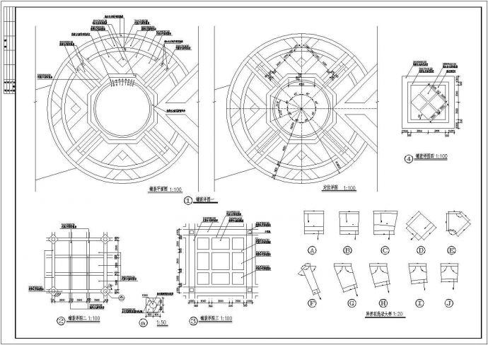 某公园全套CAD构造详细节点设计图纸_图1