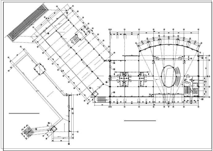 三层小区会所建施cad图，共十五张_图1