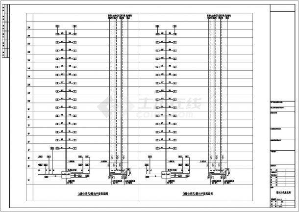 某19层住宅楼电气CAD完整节点设计平面图-图一