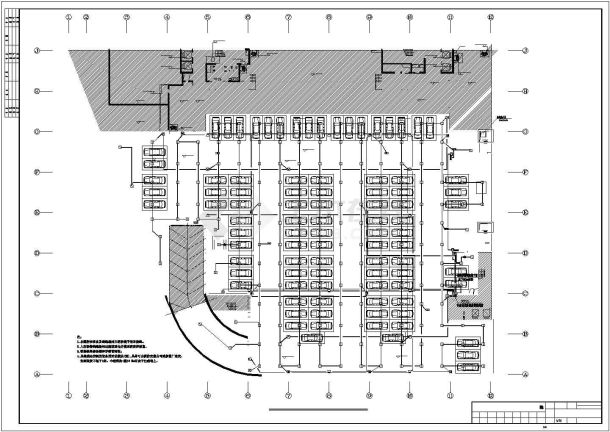 某大厦人防地下车库工程电气CAD完整平面图-图二