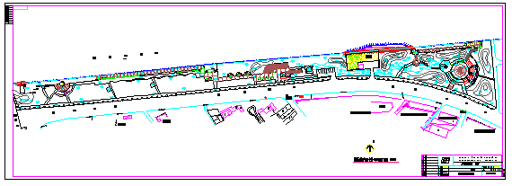 新通扬运河河滨公园规划设计cad成套施工图纸-图一