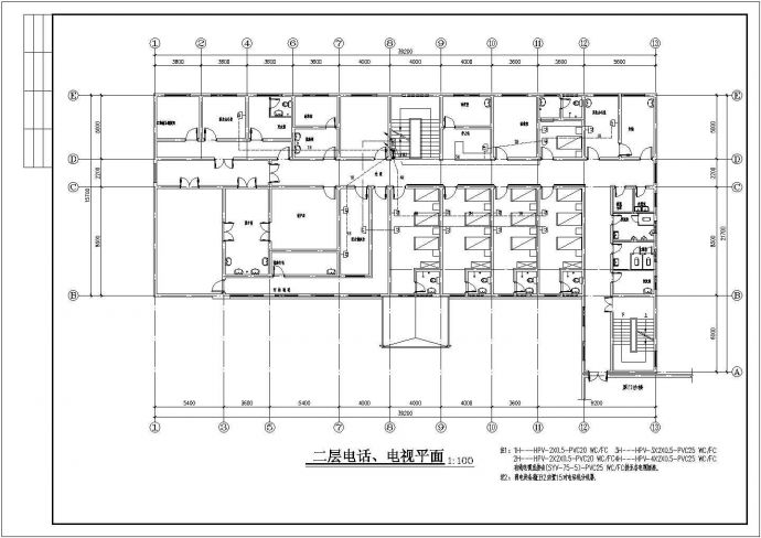 某医院病房楼电气CAD设计节点完整图_图1