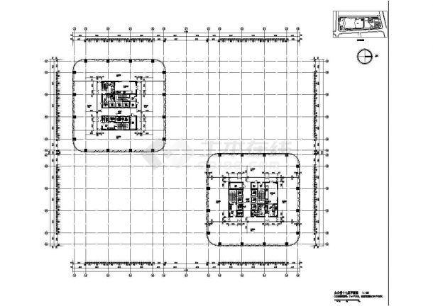 吉林省龙井市某商业办公楼综合项目空调通风及防排烟系统设计施工CAD图纸-图二