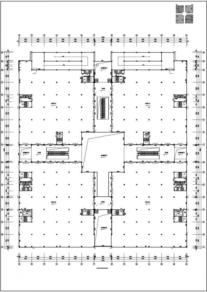梅河口市某开阔型商场全套空调通风系统设计施工CAD图纸_图1