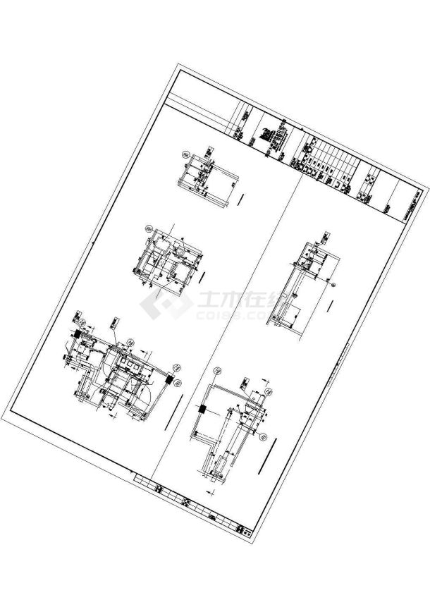 佘山宝石别墅暖通工程施工图（CAD）图纸-图二