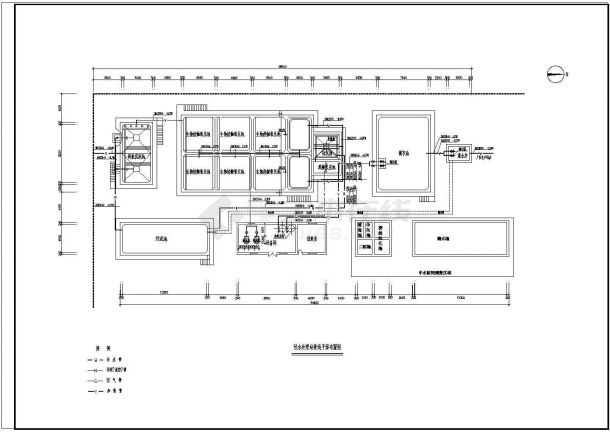 [江苏]乳制品厂污水生物接触氧化处理工艺CAD环保设计施工图-图二
