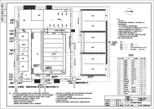 [内蒙古]电厂再生水深度处理站工程CAD环保设计曝气池 加药间 总图-图二