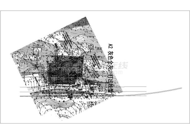 [重庆]水厂给水管网泵站施工图CAD设计平场总平面图-图一