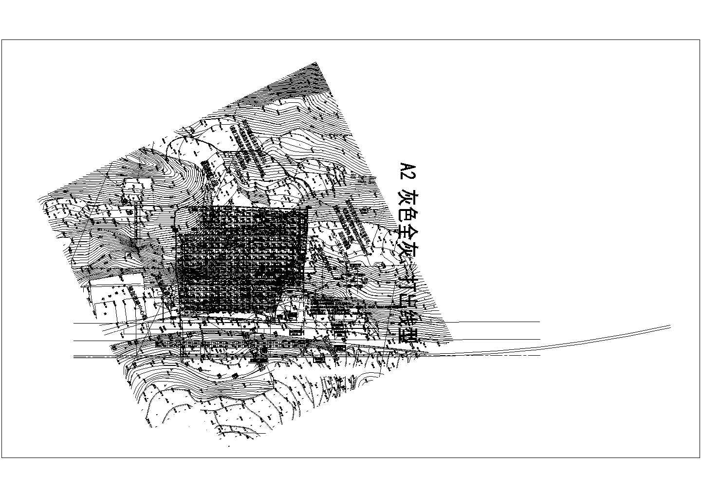 [重庆]水厂给水管网泵站施工图CAD设计平场总平面图