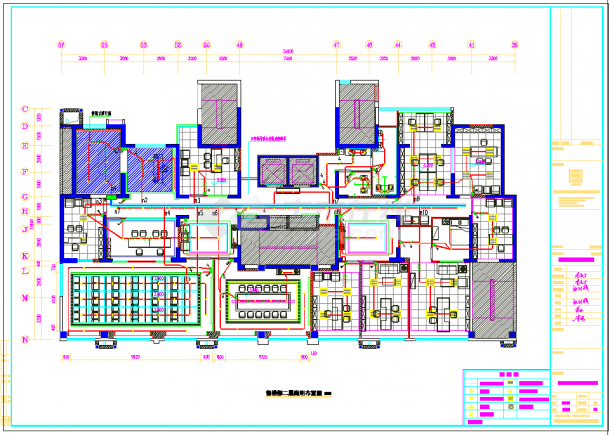 某翡翠城售楼处CAD完整节点设计平面二层电图-图一