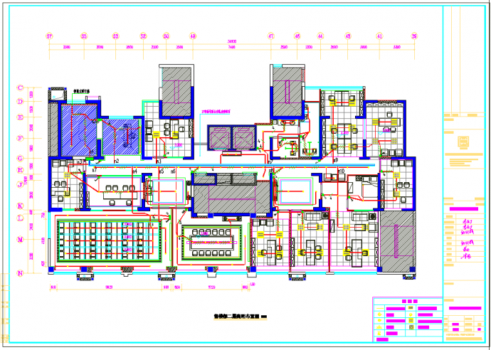 某翡翠城售楼处CAD完整节点设计平面二层电图_图1