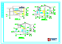 3套经典别墅建筑设计CAD施工图纸-图一