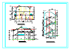 二层乡村别墅建筑cad设计施工图纸（含设计说明）-图二