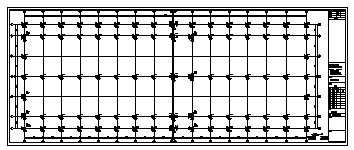 某单层矩形结构成品车间结构施工cad图_成品车间施工_图1
