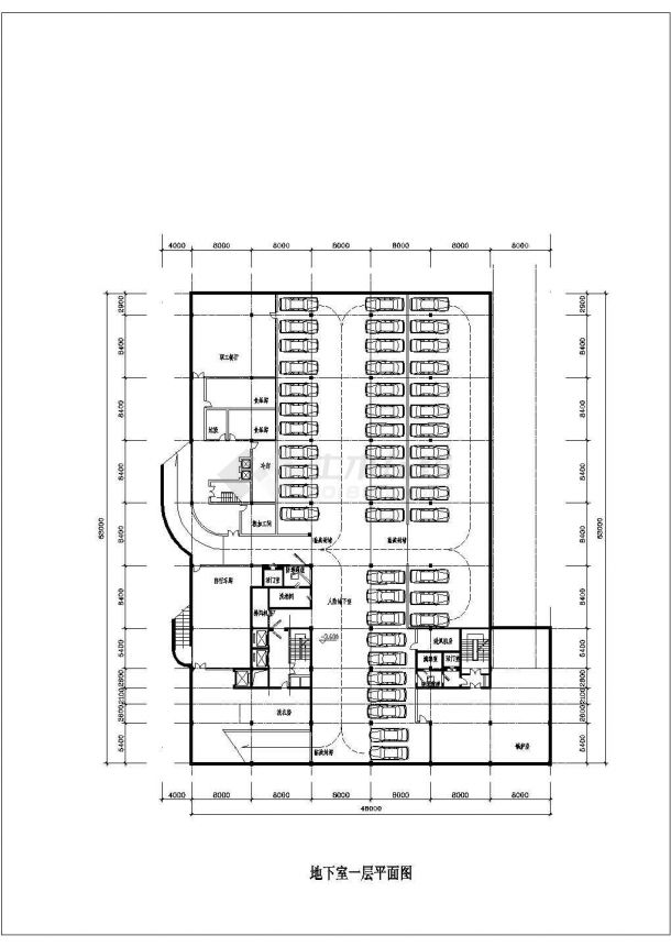 酒店设计_二十一层酒店平面施工CAD图-图一