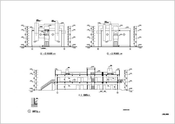 某学校实验楼建筑设计CAD图_图1
