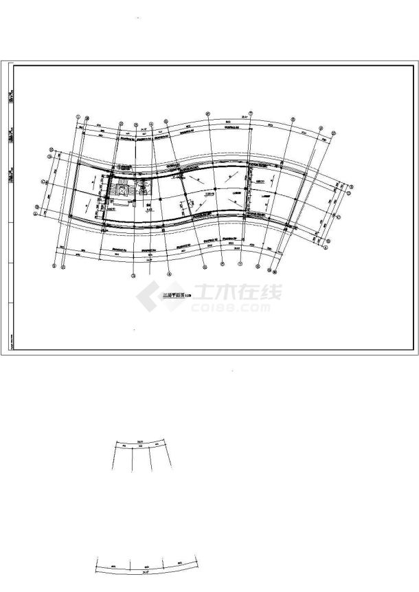 三层会所方案设计建筑施工cad图，共十张-图一