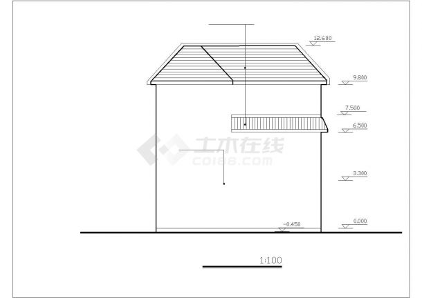 邯郸市某村镇375平米三层砖混结构农村自建楼平立面设计CAD图纸-图一