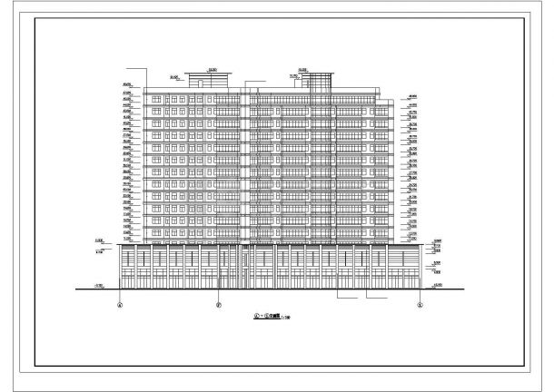 郑州某商圈1.95万平米15层剪力墙结构星级大酒店全套建筑设计CAD图纸-图一
