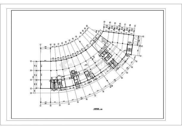 郑州某商圈1.95万平米15层剪力墙结构星级大酒店全套建筑设计CAD图纸-图二