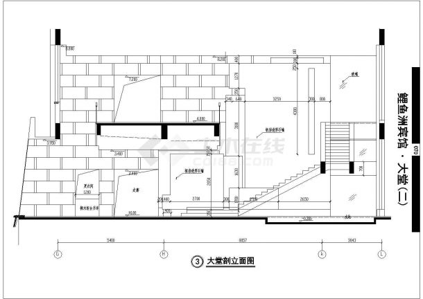 宾馆设计_大型豪华高档宾馆建筑CAD图-图二