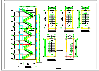 某住宅楼楼梯、电梯、卫生间大样CAD设计图纸_图1