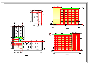 某8层办公楼框架结构建筑cad设计施工图-图一