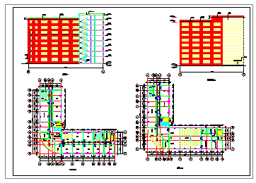 某8层办公楼框架结构建筑cad设计施工图-图二