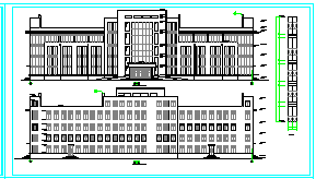 某多层办公楼建筑施工cad设计图纸-图二