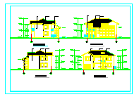 常用两层乡村独栋别墅建筑cad施工图纸-图二