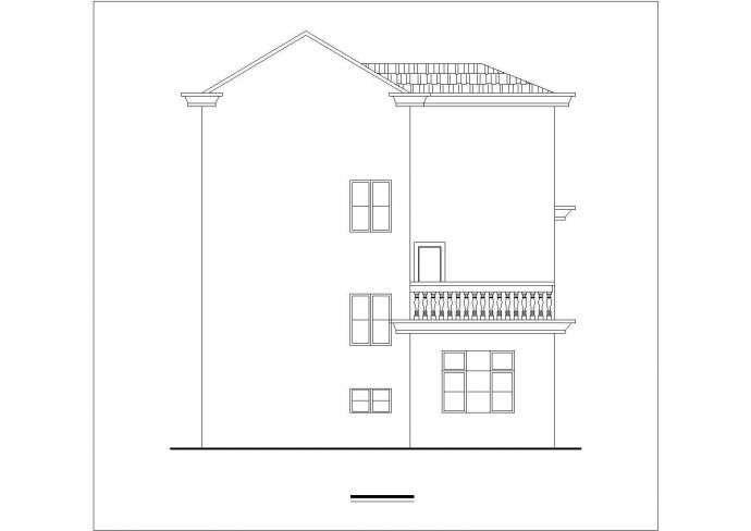 南京某村镇380平米3层砖混结构农村自建楼平立剖面设计CAD图纸_图1