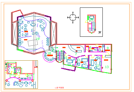 某大型餐厅装修改造设计cad方案施工图纸_图1