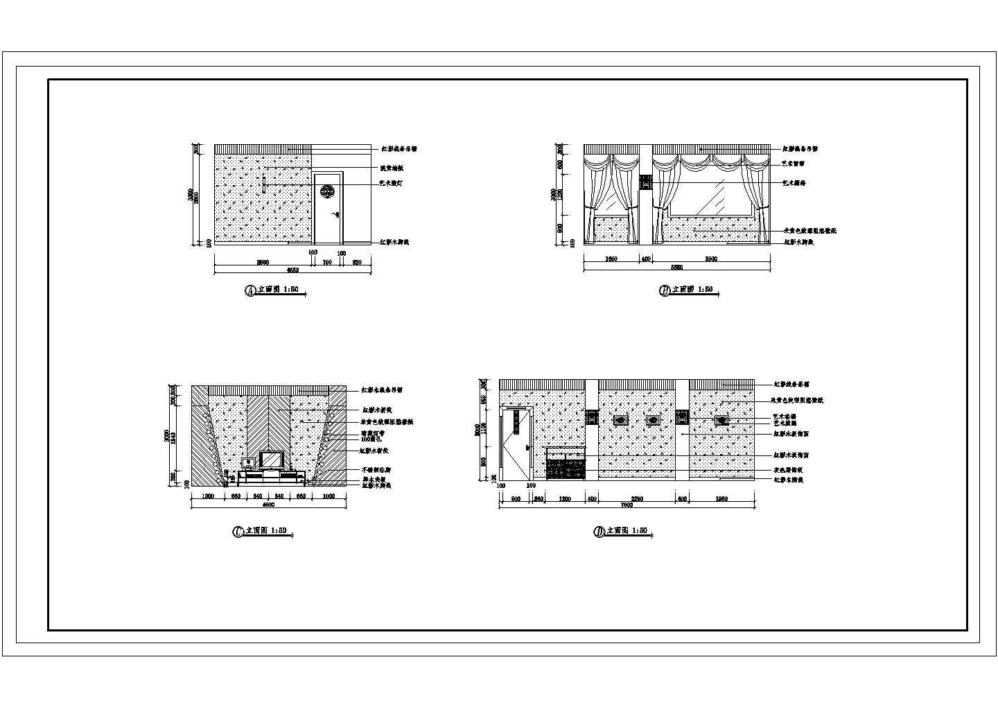 某酒店平面CAD节点完整详细设计布置图
