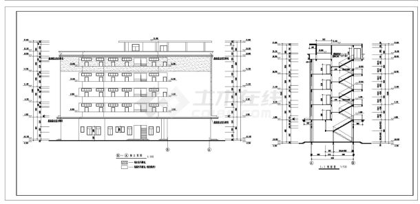 某工业园区职工宿舍建筑全套施工设计CAD图-图一