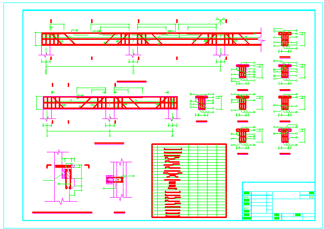 某电站厂房全套配筋cad设计施工图纸_图1