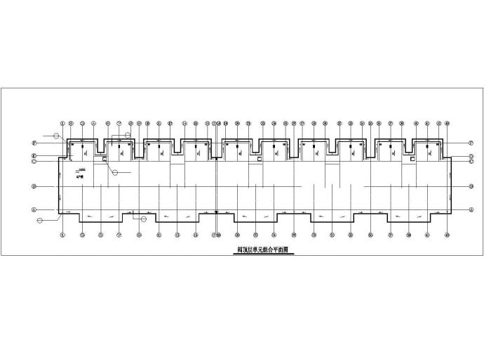 某小区3100平米五层砖混结构住宅楼平立剖面设计CAD图纸（含车库阁楼）_图1