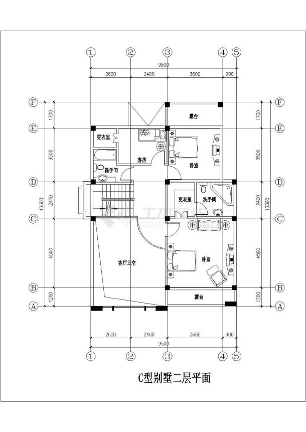 攀枝花市某村镇379平米3层砖混结构独栋别墅平立面设计CAD图纸-图一