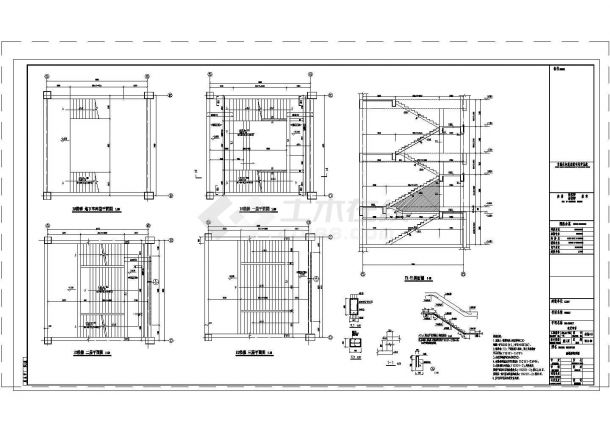[辽宁]地上三层框架结构农贸市场结构CAD详细设计施工图-图一