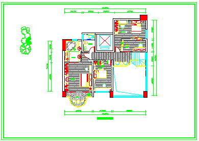 某花园小别墅室内装修cad设计施工图纸-图二