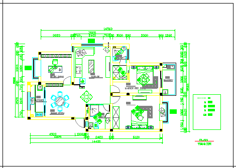 某花园住宅楼室内装修cad设计施工图纸_图1