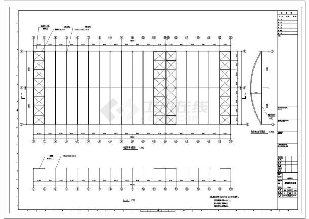 某新疆农贸市场钢结构CAD详细节点设计图-图一