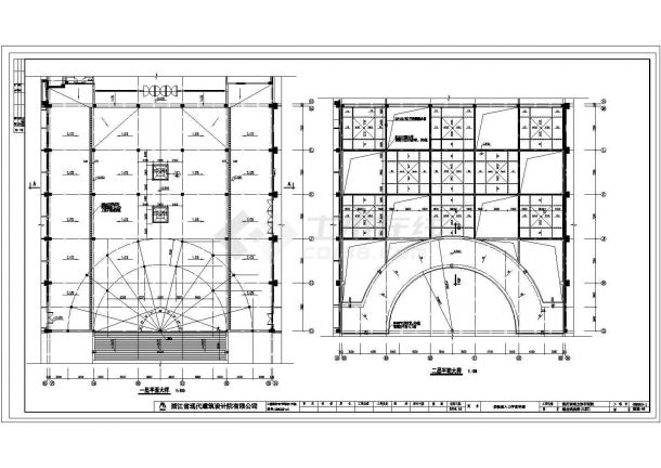某扬州医院CAD构造详细设计建筑施工图大雨蓬-图一