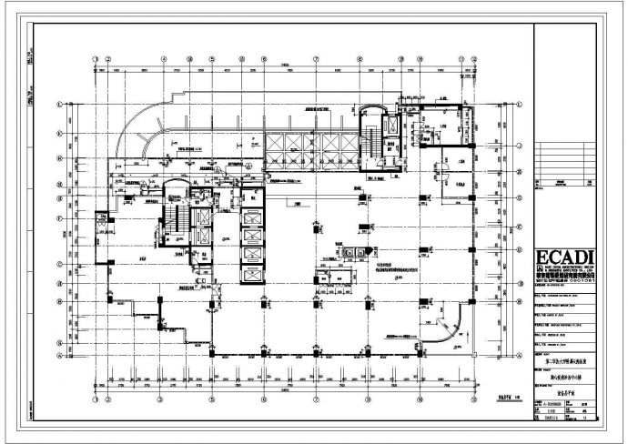 某医院CAD完整节点构造施工图设备层平面_图1