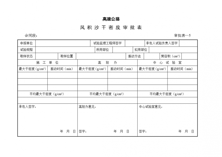 高速路风积沙干密度审批表-图一