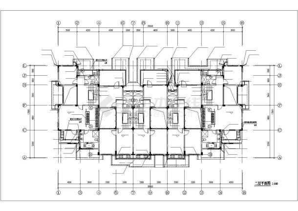 重庆市紫山兰园小区1100平米3层住宅楼给排水设计CAD图纸（含地下室）-图二