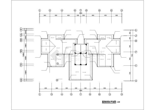 南昌市七里香都小区1100平米3层混合结构住宅楼给排水设计CAD图纸-图二