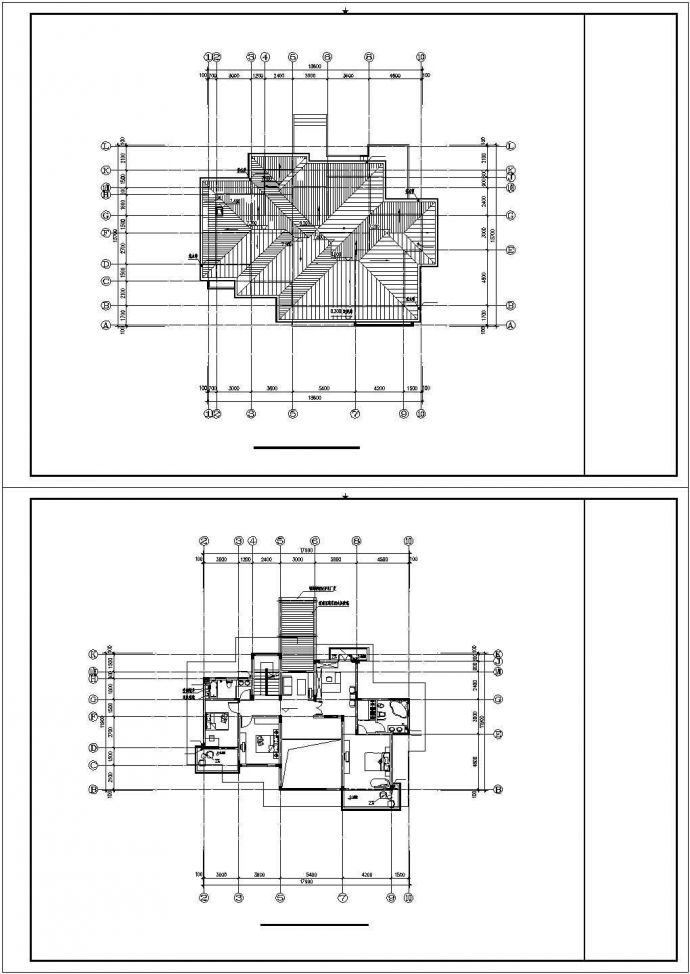 515平米2层框架结构单体别墅平面给排水设计CAD图纸（带地下室）_图1